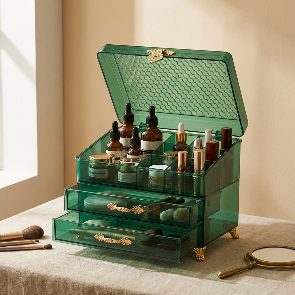 Vintage Acrylic Cosmetic Storage Box